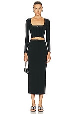 Alexander Wang High Waisted Skirt in Black, view 4, click to view large image.