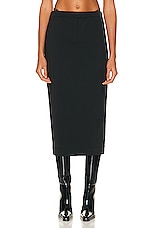Alexander Wang Fitted G String Long Skirt in Black, view 1, click to view large image.