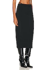 Alexander Wang Fitted G String Long Skirt in Black, view 2, click to view large image.