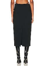 Alexander Wang Fitted G String Long Skirt in Black, view 3, click to view large image.