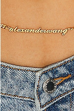 Alexander Wang V Front Nameplate Chain Skirt in Vintage Faded Indigo, view 5, click to view large image.