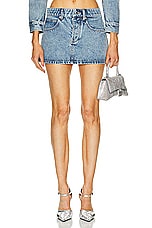 Alexander Wang Beaded Mini Skirt in Vintage Light Indigo, view 1, click to view large image.