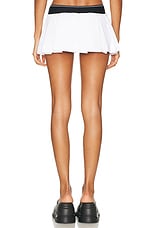 Alexander Wang Pleated Mini Skirt in White, view 4, click to view large image.