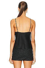 Alexander Wang Lace Butterfly Cami Top in Black, view 3, click to view large image.