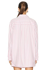 Alexander Wang Beaded Shirt in Pink & White, view 3, click to view large image.
