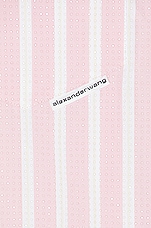 Alexander Wang Beaded Shirt in Pink & White, view 5, click to view large image.
