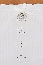Alexander Wang Cropped Long Sleeve Top in Soft White, view 5, click to view large image.