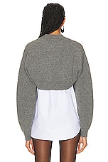 Alexander Wang Bilayer Shirt in Medium Grey Melange, view 3, click to view large image.