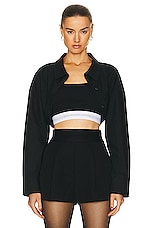 Alexander Wang Bolero And Tank Top in Black, view 1, click to view large image.