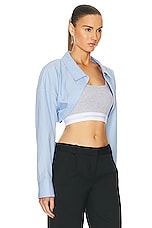 Alexander Wang Bolero And Tank Top in Chambray Blue, view 2, click to view large image.