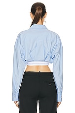 Alexander Wang Bolero And Tank Top in Chambray Blue, view 3, click to view large image.