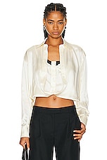 Alexander Wang Long Sleeve Top in Ivory, view 1, click to view large image.