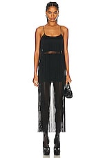 Alexander Wang Fringe Tank Top in Black, view 1, click to view large image.