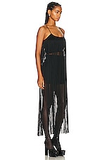 Alexander Wang Fringe Tank Top in Black, view 2, click to view large image.