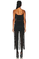 Alexander Wang Fringe Tank Top in Black, view 3, click to view large image.