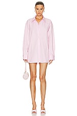 Alexander Wang Long Sleeve Shirt in Light Pink, view 1, click to view large image.