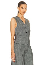 Alexander Wang Tailored Vest in Grey & Black, view 2, click to view large image.