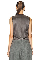 Alexander Wang Tailored Vest in Grey & Black, view 3, click to view large image.