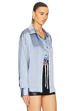 Alexander Wang Double Layered Top in Dark Iris, view 2, click to view large image.