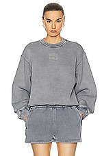 Alexander Wang Essential Terry Crew Sweatshirt in Acid Fog, view 1, click to view large image.