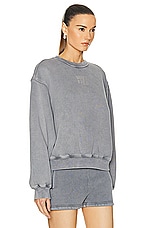 Alexander Wang Essential Terry Crew Sweatshirt in Acid Fog, view 2, click to view large image.