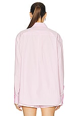 Alexander Wang Boyfriend Button Up Top in Light Pink, view 4, click to view large image.