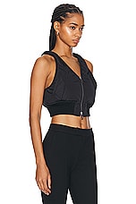 Alexander Wang Padded Shrunken Bomber Vest in Black, view 2, click to view large image.
