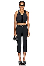 Alexander Wang Padded Shrunken Bomber Vest in Black, view 4, click to view large image.