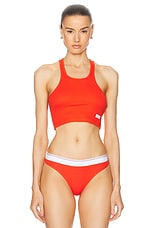 Alexander Wang Cropped Tank in Fiery Red, view 1, click to view large image.
