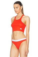 Alexander Wang Cropped Tank in Fiery Red, view 3, click to view large image.