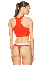 Alexander Wang Cropped Tank in Fiery Red, view 4, click to view large image.