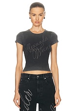 Alexander Wang Fitted T-shirt in Washed Ash, view 1, click to view large image.