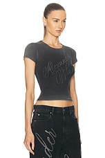 Alexander Wang Fitted T-shirt in Washed Ash, view 2, click to view large image.