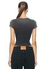 Alexander Wang Fitted T-shirt in Washed Ash, view 3, click to view large image.