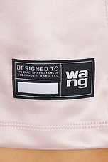 Alexander Wang Fitted Short Sleeve Football Jersey Top in Ballerina Pink, view 6, click to view large image.