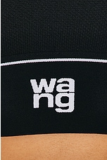 Alexander Wang Cropped Polo Top in Black, view 5, click to view large image.