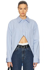 Alexander Wang Hi-low Button Up Top in Oxford | FWRD