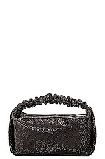Alexander Wang Mini Scrunchie Bag in Black, view 3, click to view large image.