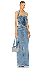 Alexander Wang Spiked Small Hobo Bag in Vintage Medium Indigo, view 2, click to view large image.