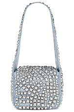 Alexander Wang Spiked Small Hobo Bag in Vintage Medium Indigo, view 3, click to view large image.