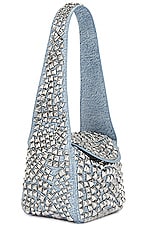 Alexander Wang Spiked Small Hobo Bag in Vintage Medium Indigo, view 4, click to view large image.