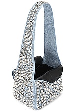Alexander Wang Spiked Small Hobo Bag in Vintage Medium Indigo, view 5, click to view large image.