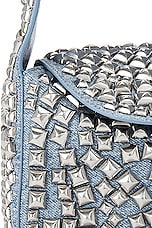 Alexander Wang Spiked Small Hobo Bag in Vintage Medium Indigo, view 7, click to view large image.