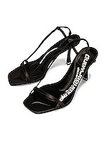 Alexander Wang Ivy 85 Sliding Logo Sandal in Black | FWRD
