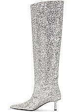 Alexander Wang Viola 65 Slouch Boot in Silver, view 5, click to view large image.