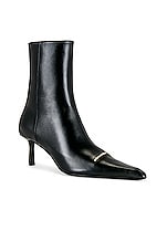 Alexander Wang Viola Zip Bootie in Black, view 2, click to view large image.