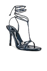 Alexander Wang Lucienne Sandal in Metallic Navy, view 2, click to view large image.