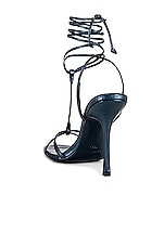 Alexander Wang Lucienne Sandal in Metallic Navy, view 3, click to view large image.