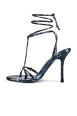 Alexander Wang Lucienne Sandal in Metallic Navy, view 5, click to view large image.