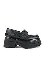 Alexander Wang Carter Platform Loafer in Black & White, view 1, click to view large image.